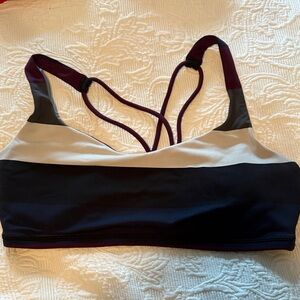 Lululemon Athletica Strappy Sports Bra - Black and Cream